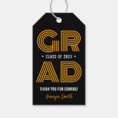 Étiquette de remerciement de remise de diplôme sim (Devant)