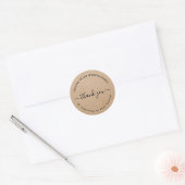 Étiquette de remerciement de script kraft pour les (Enveloppe)