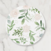 Étiquette de remerciement de verdure à l'aquarelle (Dos)