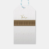 Étiquette de remerciement élégante en forme d'arc  (Dos)