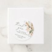 Étiquette de remerciement en herbe de Pampas Bohèm (En situation)