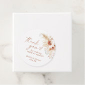 Étiquette de remerciement en herbe de Pampas Boho (En situation)