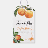 Étiquette de remerciement | Étiquette cadeau orang (Devant)