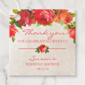 Étiquette de remerciement florale à l'aquarelle (Devant)