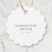 Étiquette de remerciement florale élégante  (Dos)