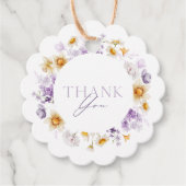 Étiquette de remerciement florale élégante  (Devant)