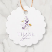 Étiquette de remerciement florale élégante  (Devant)
