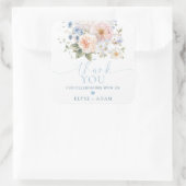 Étiquette de remerciement Hargrove Blue Floral (Sac)