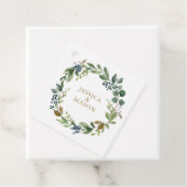 Étiquette de remerciement Navy Or de verdure (En situation)