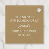 Étiquette de remerciement Navy Or pour les Faveurs (Dos)