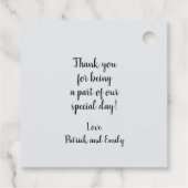 Étiquette de remerciement personnalisée pour dragé (Dos)