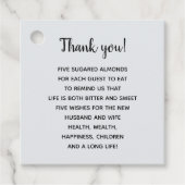 Étiquette de remerciement personnalisée pour dragé (Devant)