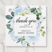 Étiquette de remerciement pour Baby Shower Fleur J (Devant)