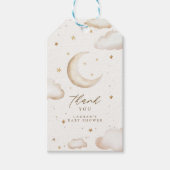 Étiquette de remerciement pour Baby Shower Lune et (Devant)