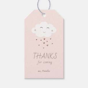 Étiquette de remerciement pour baby shower nuage
