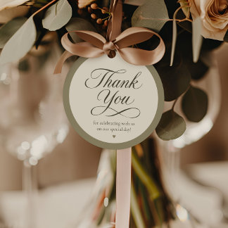 Étiquette de remerciement pour cadeau de mariage é