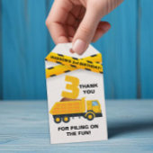 Étiquette de remerciement pour camion de construct