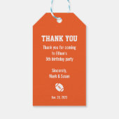 Étiquette de remerciement pour faveur sur le thème (Dos)