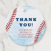 Étiquette de remerciement pour fête d'anniversaire (Devant)