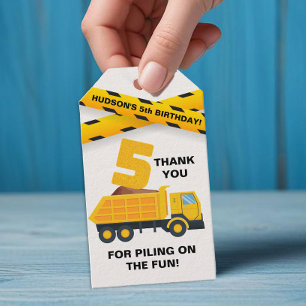 Étiquette de remerciement pour fête de constructio