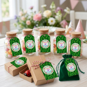 Étiquette de remerciement pour fête de jardin fant