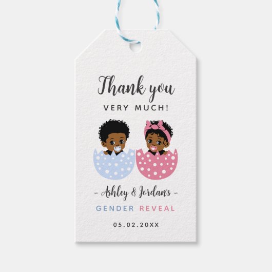 Étiquette de remerciement pour la fête de révélati (Devant)