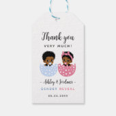 Étiquette de remerciement pour la fête de révélati (Dos)