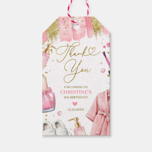 Étiquette de remerciement pour la fête de spa pour (Devant)