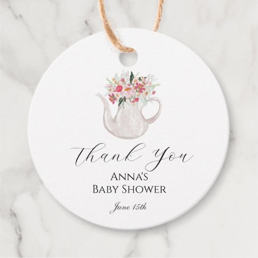 Étiquette de remerciement pour la fête du thé dans (Devant)