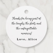 Étiquette de remerciement pour palmiers, enterreme (Dos)