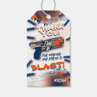 Étiquette de remerciement pour pistolet à fléchett