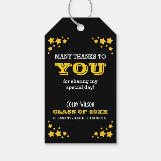 Étiquette de remerciement pour un problème de glan (Devant)