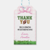 Étiquette de remerciement pour une fête d'annivers (Devant)