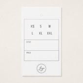 Étiquette de remerciement pour vêtements professio (Dos)