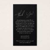 Étiquette de remerciement pour vêtements professio (Devant)