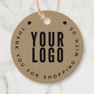 Étiquette de remerciement promotionnelle pour logo