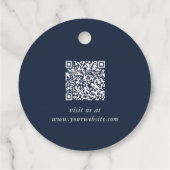 Étiquette de remerciement QR Code Chic Script pour (Dos)