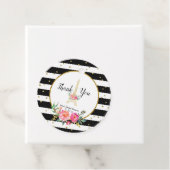 Étiquette de remerciement romantique florale rose  (En situation)