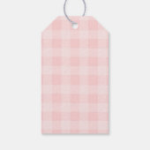 Étiquette de remerciement rose pour baby shower de (Dos)