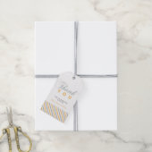 Étiquette de remerciement Silver & Yellow | Modern (Avec de la ficelle)
