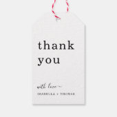 Étiquette de remerciement simple cadeau (Dos)