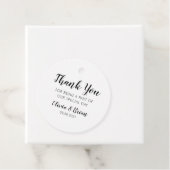 Étiquette de remerciement simple pour mariage (En situation)