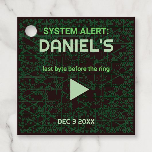 Étiquette de remerciement Tech Code Party (Devant)