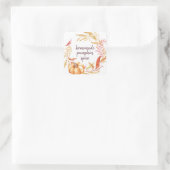 Étiquette de remplissage de l'aquarelle Citrouille (Sac)