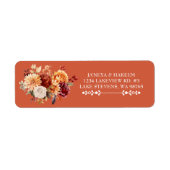 Étiquette de réponse d'adresse de mariage floral d (Devant)