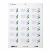 étiquette de réponse de mariage fleur de Campanula (Feuille entière)