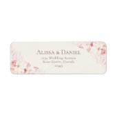 Étiquette de réponse de mariage florale rose pâle (Devant)