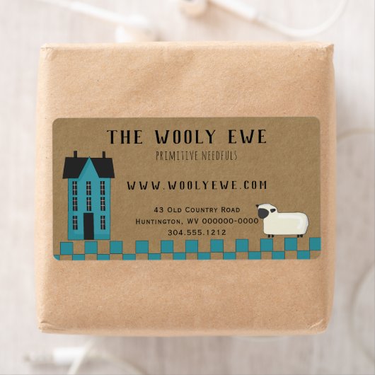 Étiquette DE RÉSERVATION PRIMITIVE SUR KRAFT (En situation)