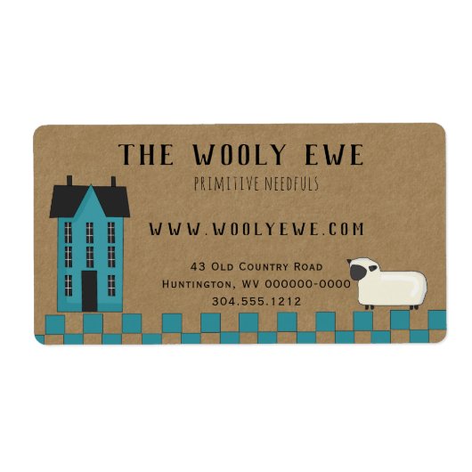 Étiquette DE RÉSERVATION PRIMITIVE SUR KRAFT (Devant)