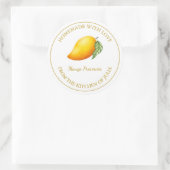 Étiquette de réserve de mangue maison or | Blanc (Sac)